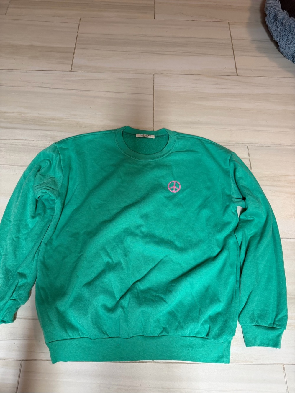 Project Social T - Green Peace Sign Crewneck Sweatshirt